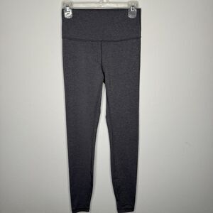 lululemon gray Heathered Black high rise wunder under‎ leggings euc sz 6
